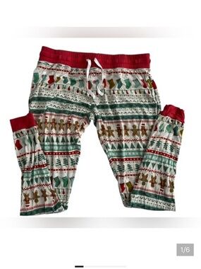Bamboo Little Sleepies Red and Green Holiday Pajama Bottoms